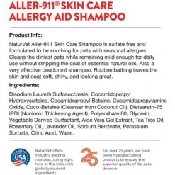 NaturVet Aller-911 Allergy Aid Skin Care Plus Aloe Vera Dog & Cat Shampoo -Pawfect Care 60288 PT6. AC SS1800 V1698693230