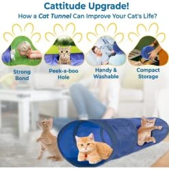 SunGrow Cat & Bunny Collapsible Play Tunnel Indoor Rabbit & Small Pet Crinkle Tube Hideout Toy -Pawfect Care 604566 PT3. AC SS1800 V1682953197