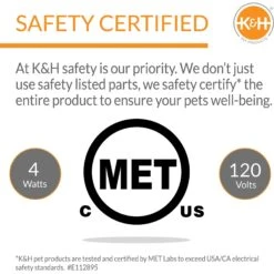 K&H Pet Products Thermo-Pet Nest Covered Indoor Heated Cat Bed House, Gray, Small -Pawfect Care 614006 PT3. AC SS1800 V1659709525