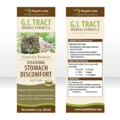 Wapiti Labs G.I. Tract Homeopathic Medicine For Digestive Issues For Cats -Pawfect Care 61769 PT6. AC SS1800 V1582745591