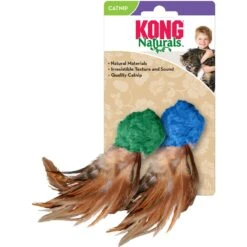 KONG Naturals Crinkle Ball With Feathers Cat Toy, Color Varies -Pawfect Care 62878 PT3. AC SS1800 V1603154783