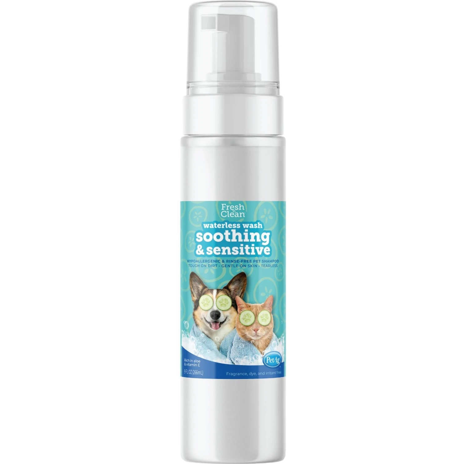 PetAg Fresh 'n Clean Soothing & Sensitive Waterless Hypoallergenic Cat Dog & Small-Pet Shampoo, 9-oz Bottle 3 PetAg Fresh 'n Clean Soothing & Sensitive Waterless Hypoallergenic Cat Dog & Small-Pet Shampoo, 9-oz Bottle