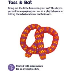 Catstages Plaque Away Pretzel Cat Toy With Catnip, Color Varies -Pawfect Care 64689 PT2. AC SS1800 V1631679983
