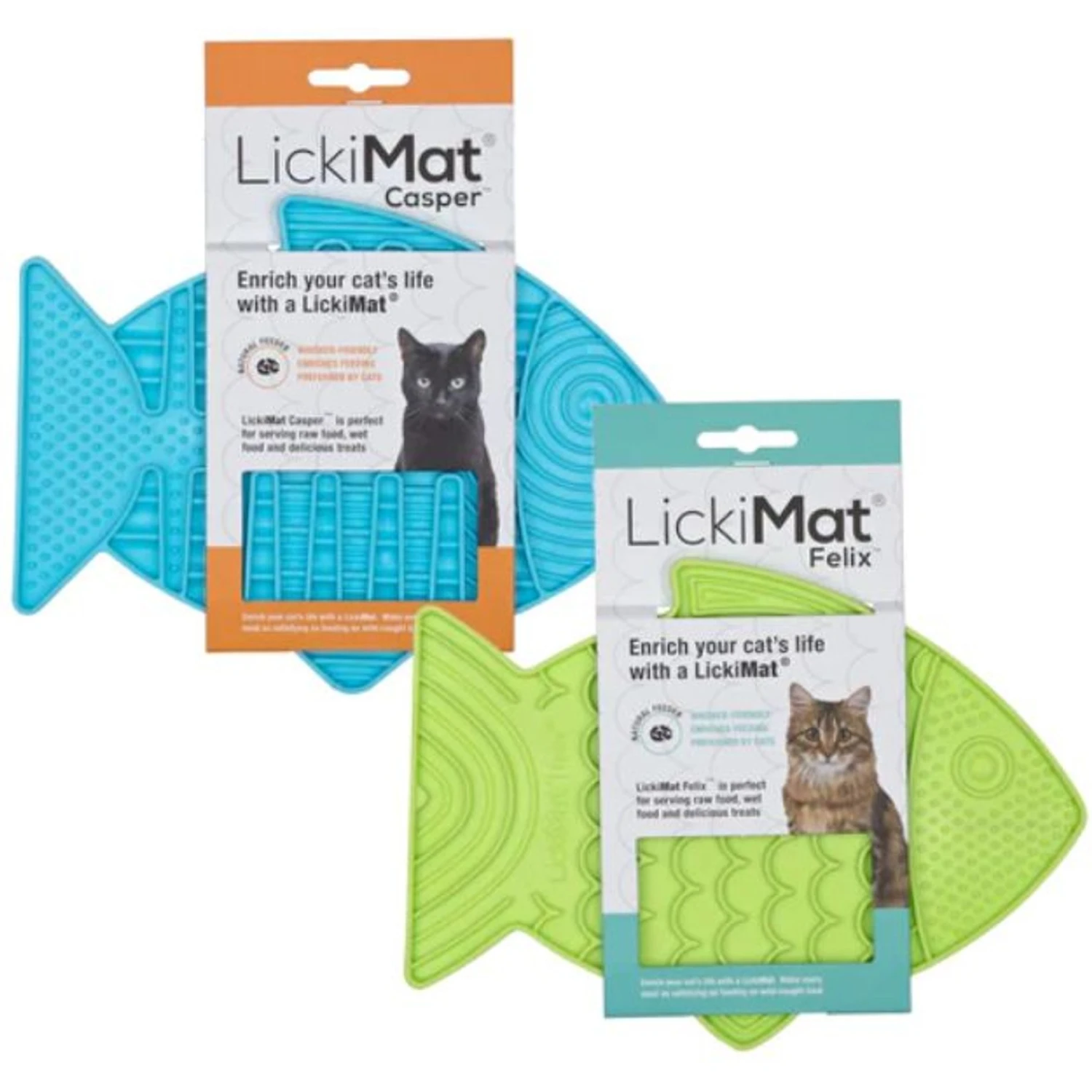 LickiMat Variety Pack Slow Feeder Cat Lick Mat, Green & Turquoise, 2 Count 3 LickiMat Variety Pack Slow Feeder Cat Lick Mat, Green & Turquoise, 2 Count