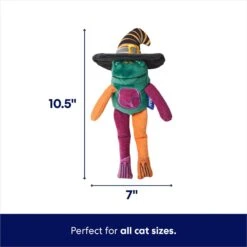Frisco Halloween Frog In Witch Hat Plush Kicker Cat Toy With Catnip -Pawfect Care 667942 PT1. AC SS1800 V1689277472