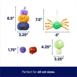 Frisco Halloween Mystical Variety Pack Plush & Balls Cat Toy With Catnip -Pawfect Care 668374 PT1. AC SS1800 V1689340914
