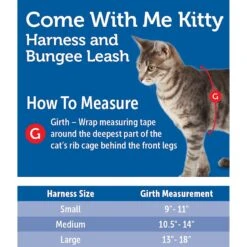 PetSafe Come With Me Kitty Nylon Cat Harness & Bungee Leash -Pawfect Care 67153 PT8. AC SS1800 V1528917713