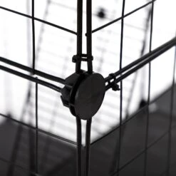 Coziwow DIY 4-Door Large Cat Cage Playpen, Black, 72-in -Pawfect Care 677126 PT7. AC SS1800 V1680112001