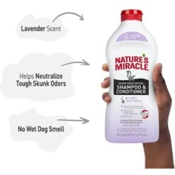 Nature's Miracle Skunk Odor Control Lavender Scent Dog Shampoo & Conditioner, 32-oz Bottle -Pawfect Care 679230 PT2. AC SS1800 V1666184716