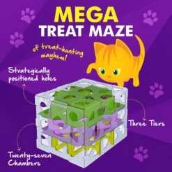 Cat Amazing Mega-Interactive Treat Maze & Puzzle Cat Toy, White -Pawfect Care 685438 PT3. AC SS1800 V1669738438