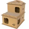 Petique Feline Villa Cat House, Tan -Pawfect Care 688390 MAIN. AC SS1800 V1666650099