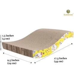 SunGrow Cardboard Cat & Rabbit Scratcher Bed, Scratch Pad For Indoor Pets -Pawfect Care 693142 PT3. AC SS1800 V1694706208
