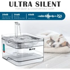 PetNF Transparent Cat Water Drinking Fountain -Pawfect Care 693830 PT2. AC SS1800 V1667863290