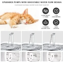 PetNF Transparent Cat Water Drinking Fountain -Pawfect Care 693830 PT6. AC SS1800 V1667865295