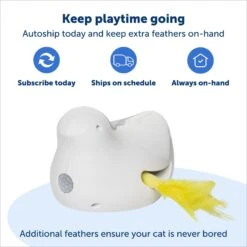 PetSafe Peek-A-Bird Replacement Feather Cat Toy, Yellow, 2 Count -Pawfect Care 696502 PT4. AC SS1800 V1667356700