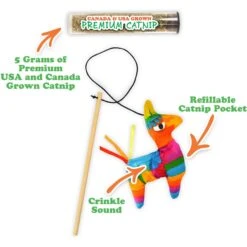 Meowijuana Refillable Get Smashed Llama Pinata Wand Cat Toy -Pawfect Care 696646 PT2. AC SS1800 V1669386793