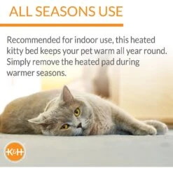 K&H Pet Products Thermo-Kitty Fashion Splash Indoor Heated Cat Bed -Pawfect Care 69677 PT2. AC SS1800 V1613068101