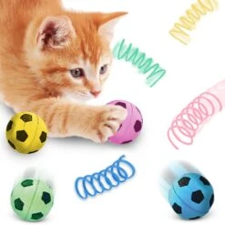 SunGrow Variety Pack Cat Soccer Toy, 12 Count