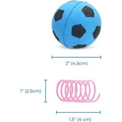 SunGrow Variety Pack Cat Soccer Toy, 12 Count -Pawfect Care 699646 PT2. AC SS1800 V1701932781