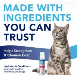 TropiClean OxyMed Waterless Hairball Relief Cat Dry Shampoo & Conditioner, 7.4-oz Bottle -Pawfect Care 704278 PT3. AC SS1800 V1671551864