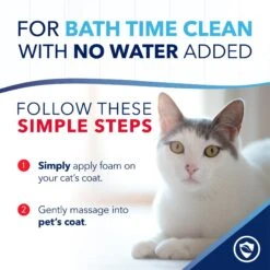 TropiClean OxyMed Waterless Hairball Relief Cat Dry Shampoo & Conditioner, 7.4-oz Bottle -Pawfect Care 704278 PT8. AC SS1800 V1671551847