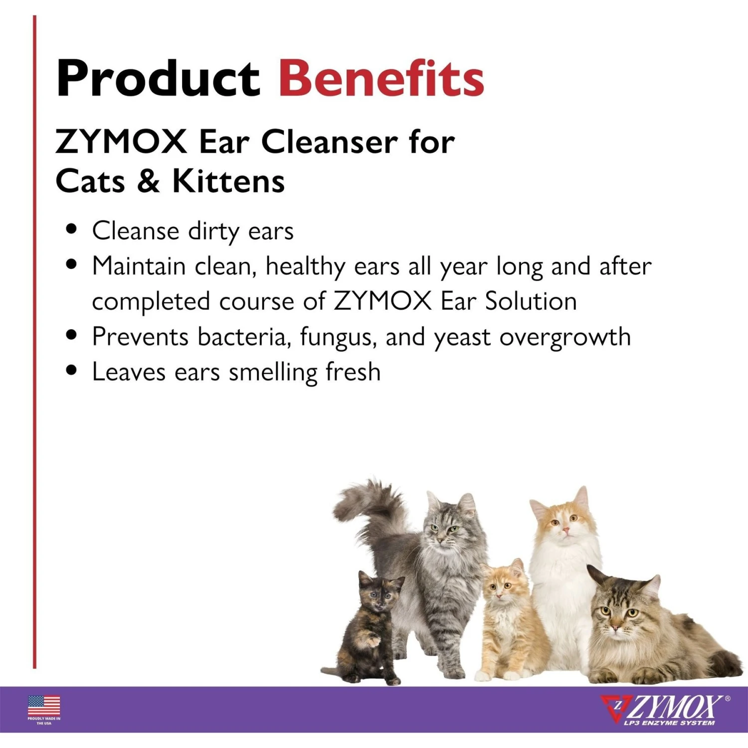 Zymox Enzymatic Cat & Kitten Ear Cleanser, 1-oz Tube 4 Zymox Enzymatic Cat & Kitten Ear Cleanser, 1-oz Tube - Image 2