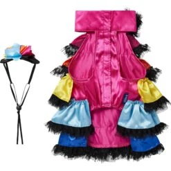 Frisco Ruffle Party Dog & Cat Dress + Headpiece -Pawfect Care 707350 PT5. AC SS1800 V1689355422