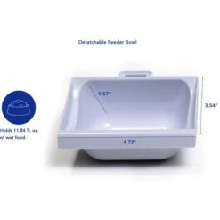 Closer Pets MiBowl Microchip Dog & Cat Feeder, White & Black -Pawfect Care 710014 PT5. AC SS1800 V1668186882