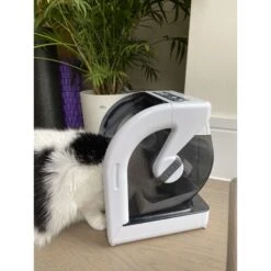 Closer Pets MiBowl Microchip Dog & Cat Feeder, White & Black -Pawfect Care 710014 PT7. AC SS1800 V1668185830