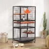 Coziwow 3-Door Heavy Duty Cat Cage Playpen With Wheels