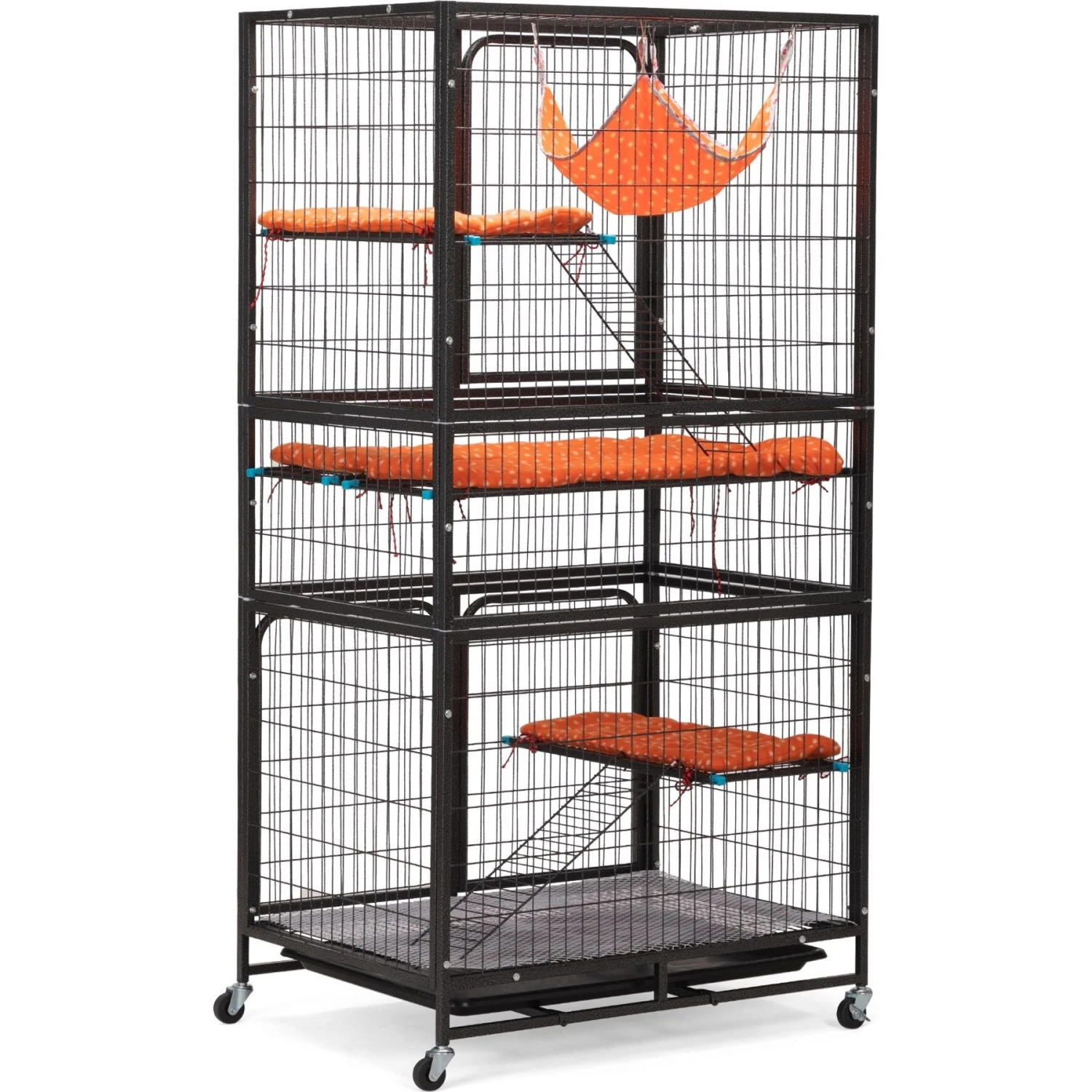 Coziwow 3-Door Heavy Duty Cat Cage Playpen With Wheels 5 Coziwow 3-Door Heavy Duty Cat Cage Playpen With Wheels - Image 3