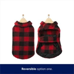 Frisco Reversible Medium Weight Boulder Plaid Dog & Cat Coat -Pawfect Care 717846 PT4. AC SS1800 V1692194287