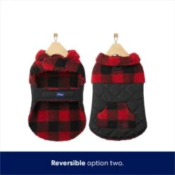 Frisco Reversible Medium Weight Boulder Plaid Dog & Cat Coat -Pawfect Care 717846 PT5. AC SS1800 V1692203021