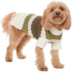 Frisco Bubble Knit Multi Striped Mock Neck Dog & Cat Sweater -Pawfect Care 718854 PT2. AC SS1800 V1703184630
