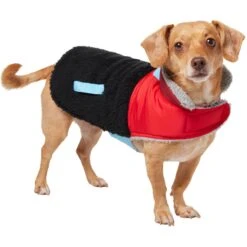 Frisco Medium Weight Retro Colorblock Mixed Media Dog & Cat Coat -Pawfect Care 719462 PT2. AC SS1800 V1703184629