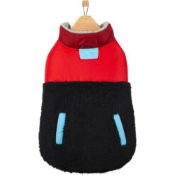 Frisco Medium Weight Retro Colorblock Mixed Media Dog & Cat Coat -Pawfect Care 719462 PT3. AC SS1800 V1692978911