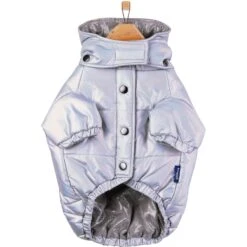 Frisco Heavy Weight Iridescent Quilted Dog & Cat Hooded Puffer Coat -Pawfect Care 720038 PT4. AC SS1800 V1692978554