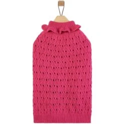 Frisco Ruffle Knit Pointelle Dog & Cat Turtleneck Sweater -Pawfect Care 720646 PT3. AC SS1800 V1693234722