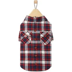 Frisco Red & Blue Plaid Dog & Cat Flannel Shirt -Pawfect Care 720838 PT3. AC SS1800 V1693401664
