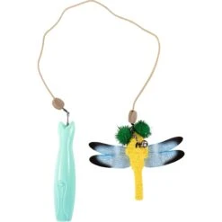 Penn-Plax Retractable Wand With Dragonfly Toy, Metal Bell, & LED Mouse Light Cat Teaser -Pawfect Care 729991 PT1. AC SS1800 V1670263294