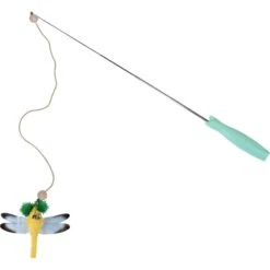 Penn-Plax Retractable Wand With Dragonfly Toy, Metal Bell, & LED Mouse Light Cat Teaser -Pawfect Care 729991 PT3. AC SS1800 V1670265507