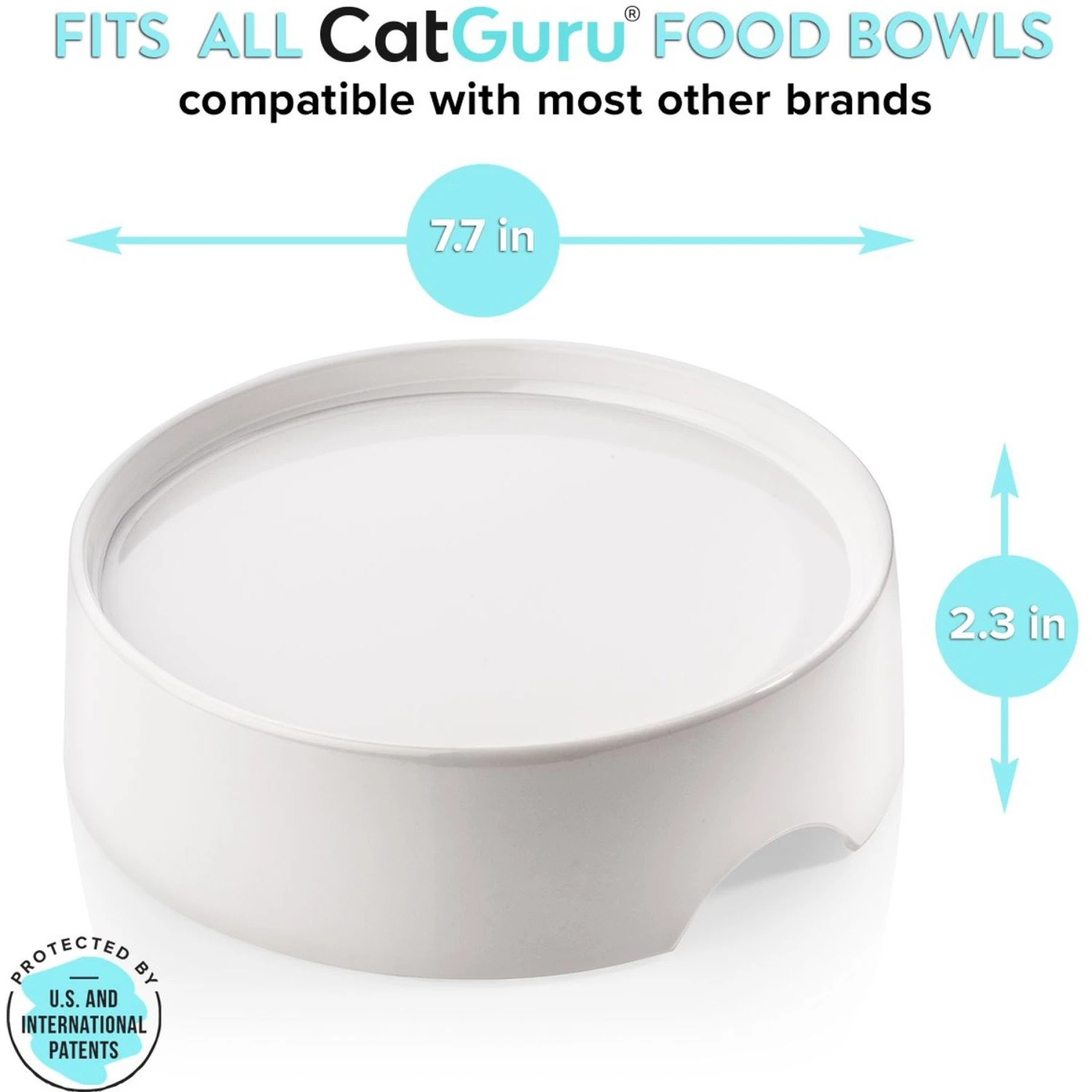CatGuru Standard Cat & Dog Food Bowl, Marshmallow 5 CatGuru Standard Cat & Dog Food Bowl, Marshmallow - Image 3