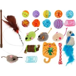 Hartz Cattraction Cat Toys With Catnip Variety Pack, 20 Count