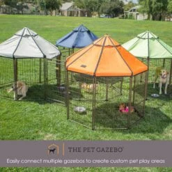 Win World Pet Gazebo Dog Kennel, Earth Taupe, 8-ft -Pawfect Care 732814 PT5. AC SS1800 V1670525418