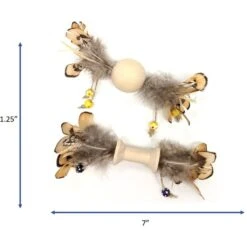 Ethical Pet Love The Earth Wood Feather Plush Cat Toy, Assorted -Pawfect Care 736574 PT4. AC SS1800 V1683296924