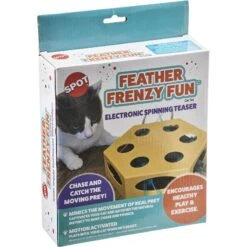 Ethical Pet Feather Frenzy Fun Electronic Cat Toy, Yellow -Pawfect Care 736622 PT2. AC SS1800 V1683657545
