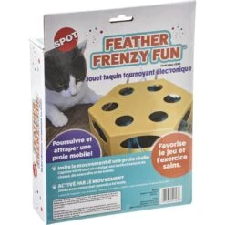 Ethical Pet Feather Frenzy Fun Electronic Cat Toy, Yellow -Pawfect Care 736622 PT3. AC SS1800 V1683657546