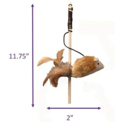 Ethical Pet Squeakeeez Plush Mouse Teaser Wand Cat Toy With Catnip, Assorted -Pawfect Care 736798 PT3. AC SS1800 V1683815633