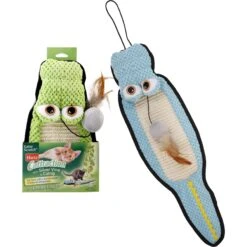 Frisco Natural Catnip & Hartz Cattraction Silver Vine & Catnip Gator Cat Scratcher Toy, Color Varies -Pawfect Care 737470 PT5. AC SS1800 V1683212076