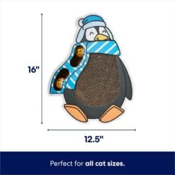 Frisco Holiday Penguin Interactive Maze & Scratch Cardboard Cat Toy With Catnip -Pawfect Care 739766 PT1. AC SS1800 V1694809430